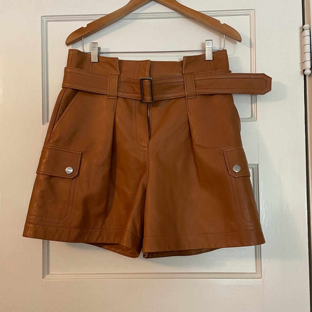 Coach leather shorts